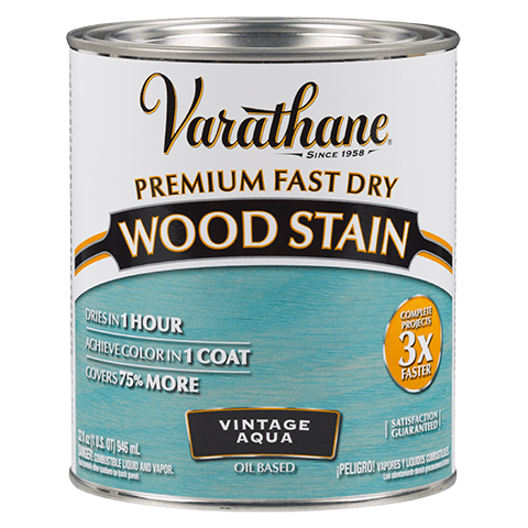 Цветное масло для дерева Varathane Fast Dry 297427 Винтаж аква 0,946 л